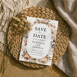 Reserve A Data Rustic Boho Floral Weding The Date Card