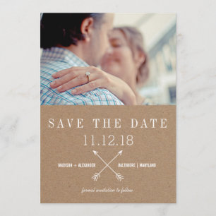 Reserve A Data Rustic Brown Kraft Paper Salva A Foto Da Data