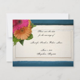 Reserve A Data Rustic Country Painted Wood Daisies Salva a Data