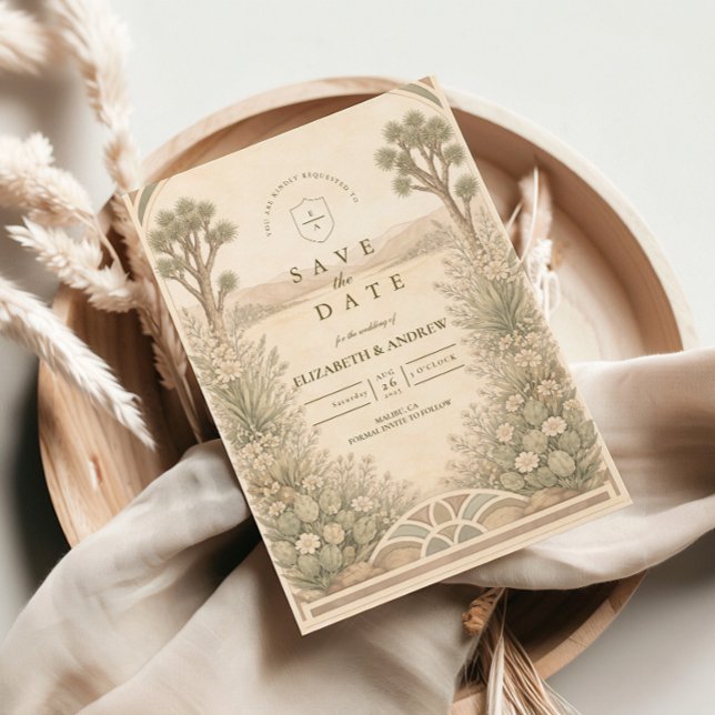 Reserve A Data Rustic Desert Meadow Wedding (Criador carregado)