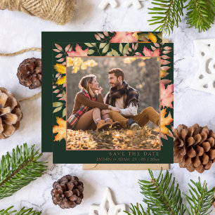 Reserve A Data Rustic Emerald Green Fall Deixa Foto Casada