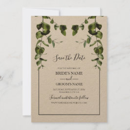 Reserve A Data Rustic Eucalyptus deixa casamento
