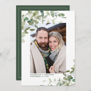 Reserve A Data Rustic Eucalyptus Wedding Photo Save the Date
