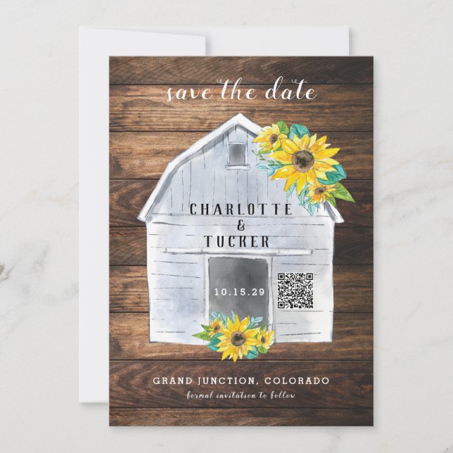 Reserve A Data Rustic Floral Country Chic Photo Save the Date (A  (Frente)