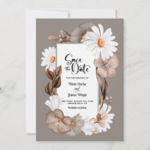 Rustic Floral Wedding Salvar Data