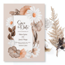 Rustic Floral Wedding Salvar Data