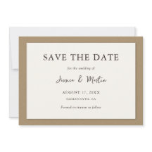 Rustic Ivory Kraft Paper Casamento Salva A Data