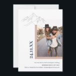 Reserve A Data Rustic Mountain Nature Outdoor Foto Cor-de-rosa<br><div class="desc">Pode ser totalmente personalizado para atender às suas necessidades. © Gorjo Designs. Feito para você através da plataforma Zazzle. // Nota: a foto usada é apenas uma imagem marcadora. Você precisará substituir por sua própria foto antes de solicitar/imprimir. Se precisar de ajuda com isso, por favor, entre em contato comigo....</div>