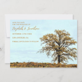 Reserve A Data Rustic Oak Tree Autumn Wedding