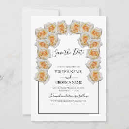Reserve A Data Rustic Orange Rosa Casamento Salvar A Data