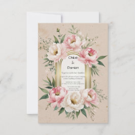 Reserve A Data Rustic Romantic Boho Blush & Ivory Floral Casament