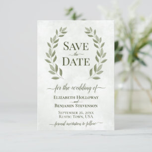 Reserve A Data Rustic Sage Green Laurel deixa casamento legante