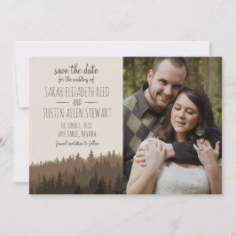 Reserve A Data Rustic Salve a data para um casamento de Montanha