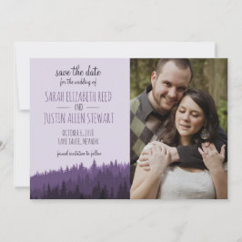 Reserve A Data Rustic Salve a Data para um roxo de casamento da M