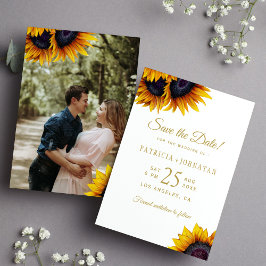 Reserve A Data Rustic sunflower FOTO Salvar casamento