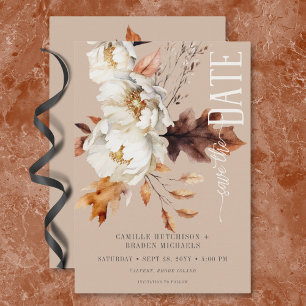 Reserve A Data Rustic Tan Cream & Brown Fall Floral