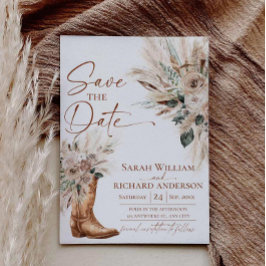 Reserve A Data Rustic Western Boho Cowgirl Boots Save the Date