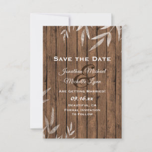 Reserve A Data Rustic Willow sobre Casamento de Madeira
