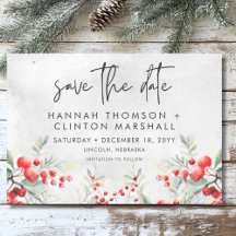 Rustic Winter Holly & Pine Wedding