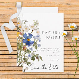 Reserve A Data Rústico Prado Flores Selvagens Rúpias