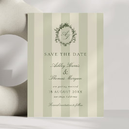 Reserve A Data Sage Green Crest Wedding Save The Date