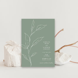 Reserve A Data Sage Green Minimalist Olive Leaf Branch Greenery