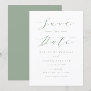 Reserve A Data Sage Green Minimalista Daît Casamento