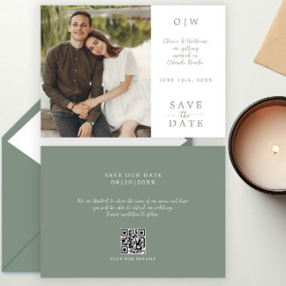 Reserve A Data Sage Green QR Code Foto Salvar a Data