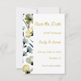 Reserve A Data Sage Green & Soft Yellow Botanical Wedding