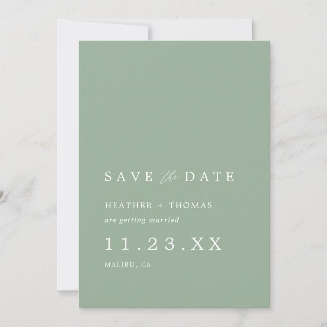Reserve A Data Sage Green Spring Weding Date (Casamento da primav (Frente)