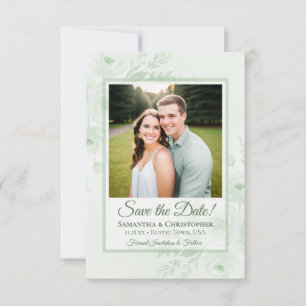 Reserve A Data Sage Verde Boho Chic Peônias & Foto Casamento