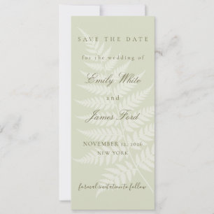 Reserve A Data Sage Verde Claro Branco Feto 4x9.25 Elegante Quadr