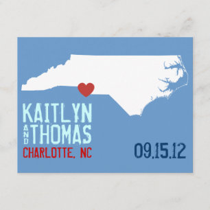 Reserve A Data Salvar a data - customizável - North Carolina