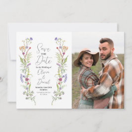 Reserve A Data Salvar A Data De Casamento De Wildflower Foto