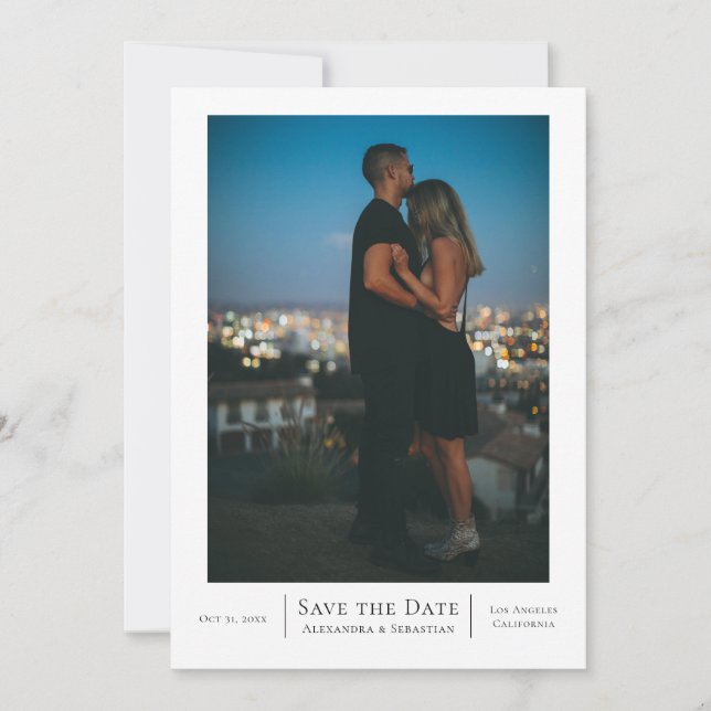 Reserve A Data Salvar A Data De Casamento Personalizado (Frente)