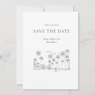 Reserve A Data Salvar a data do casamento simples