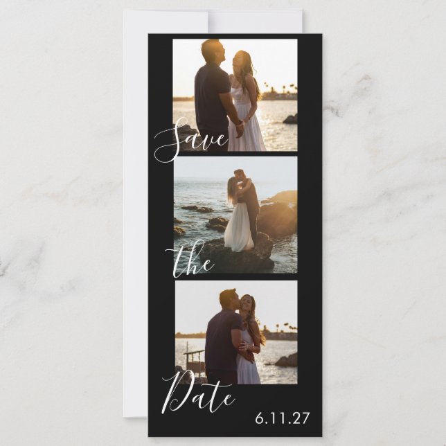 Reserve A Data Salvar a Data do Filme de Foto em Faixa Calendário (Frente)
