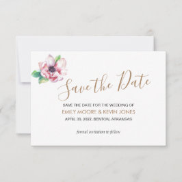 Reserve A Data Salvar a data dourado elegante floral clássico Car