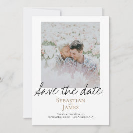 Reserve A Data Salvar a data Foto Personalizada do Arco-Íris LGBT