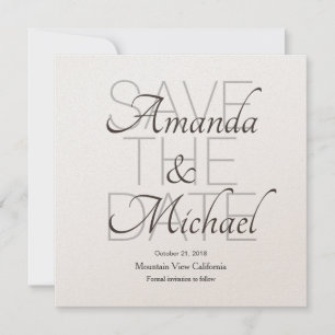 Reserve A Data Salvar a data que Wedding minimalista moderno de