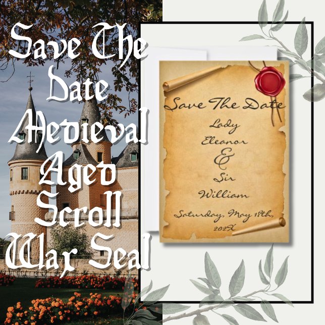 Reserve A Data Salvar a Data Selo de Cera de Pergaminho Medieval  (Criador carregado)