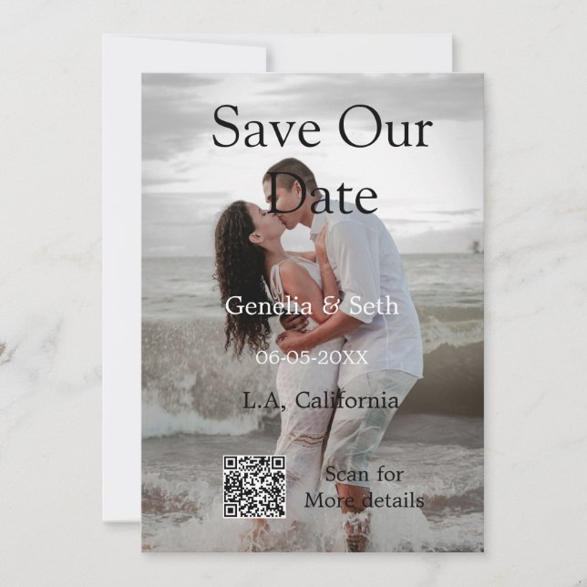 Reserve A Data Salvar a data simples código de QR de detalhes min (Frente)