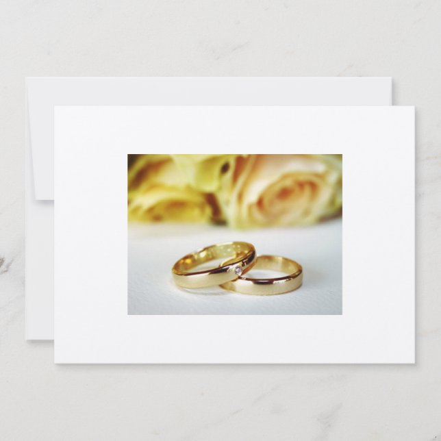 Reserve A Data Salvar as Bandas de Casamento de Data/Dourado (Frente)