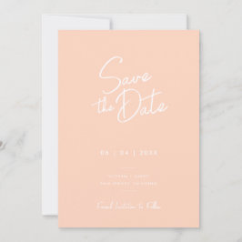 Reserve A Data Salvar Casamento de Foto com Rótulo de Peachy Mini