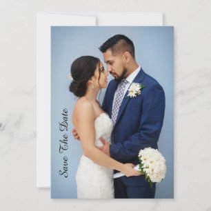 Reserve A Data Salvar Data de Casamento com Foto de Capa Moderna