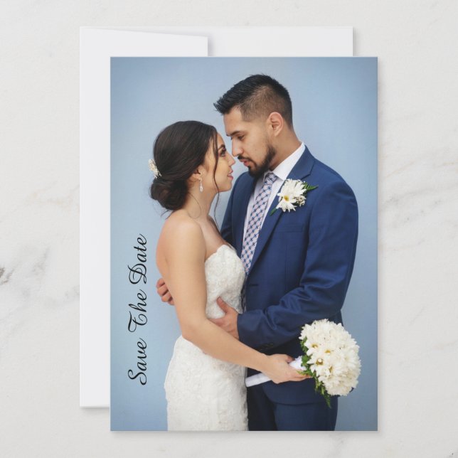 Reserve A Data Salvar Data de Casamento com Foto em Roteiro Moder (Frente)