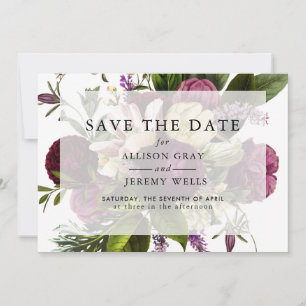 Reserve A Data Salvar Data Floral Roxo
