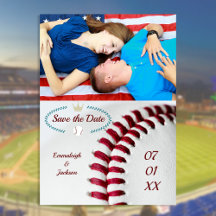 Salvar Data Foto Casamento Tema Beisebol