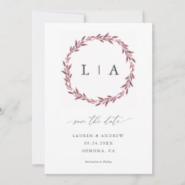 Reserve A Data Salvar Data Simples Rústico Moderno Verde Mauve