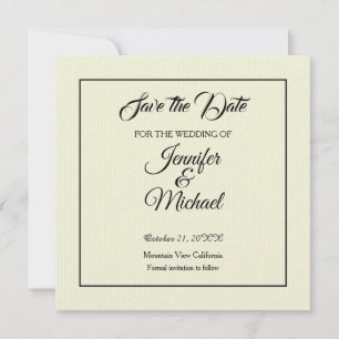 Reserve A Data Salvar o bege clássico de data